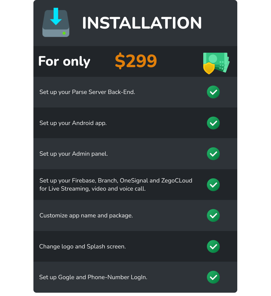 Trace social network with Live Streaming, PK battles, Chat room, Agency and more.