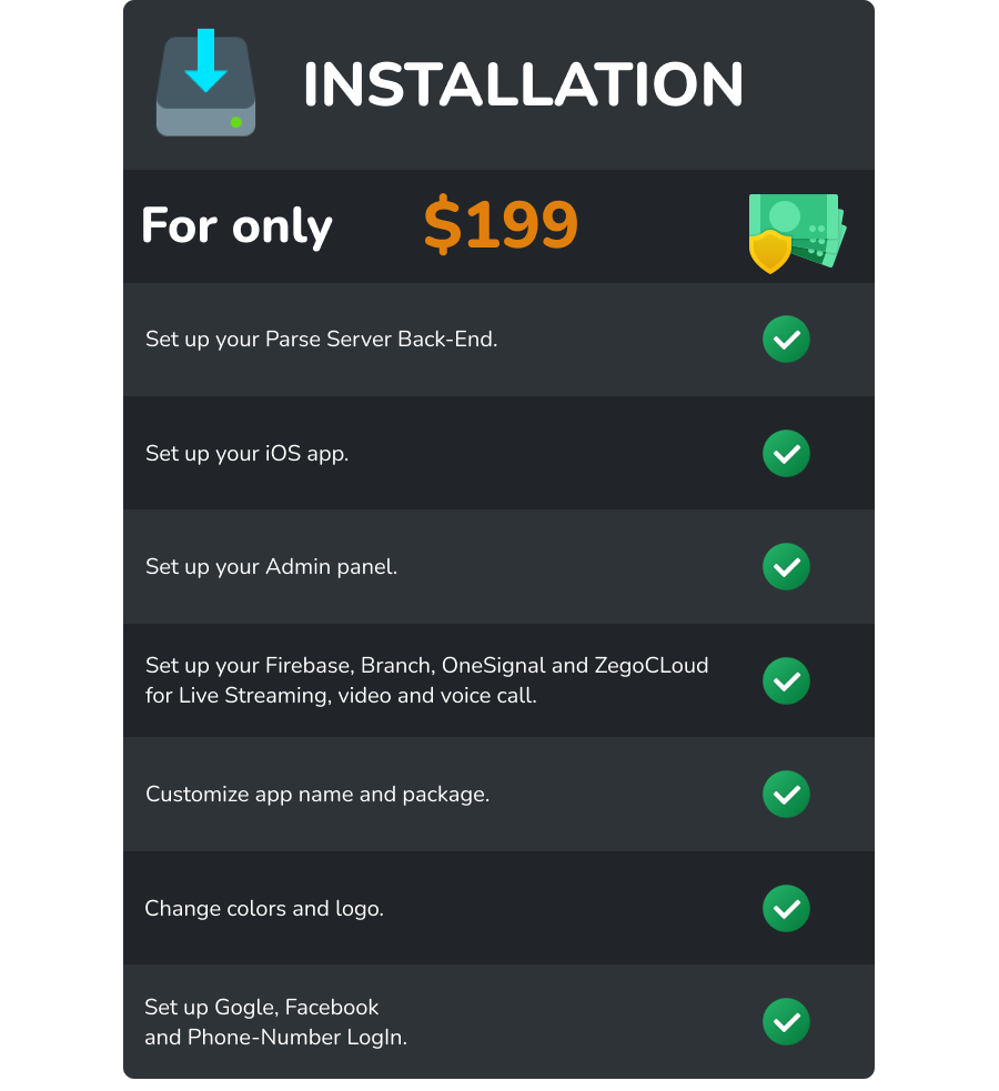 Trace social network with Live Streaming, PK battles, Chat room, Agency and more.